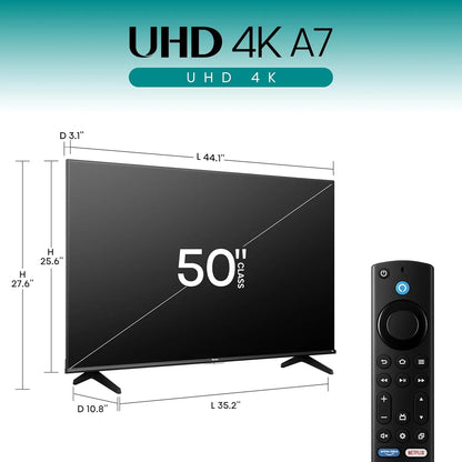 50" 4K UHD Smart TV with Alexa Voice Remote