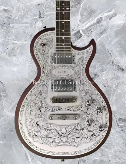 Metal front electric guitar, 22 Trauts, Deluxe, Zemaitis Casimere, professional guitar 6strings guitarra #1425369