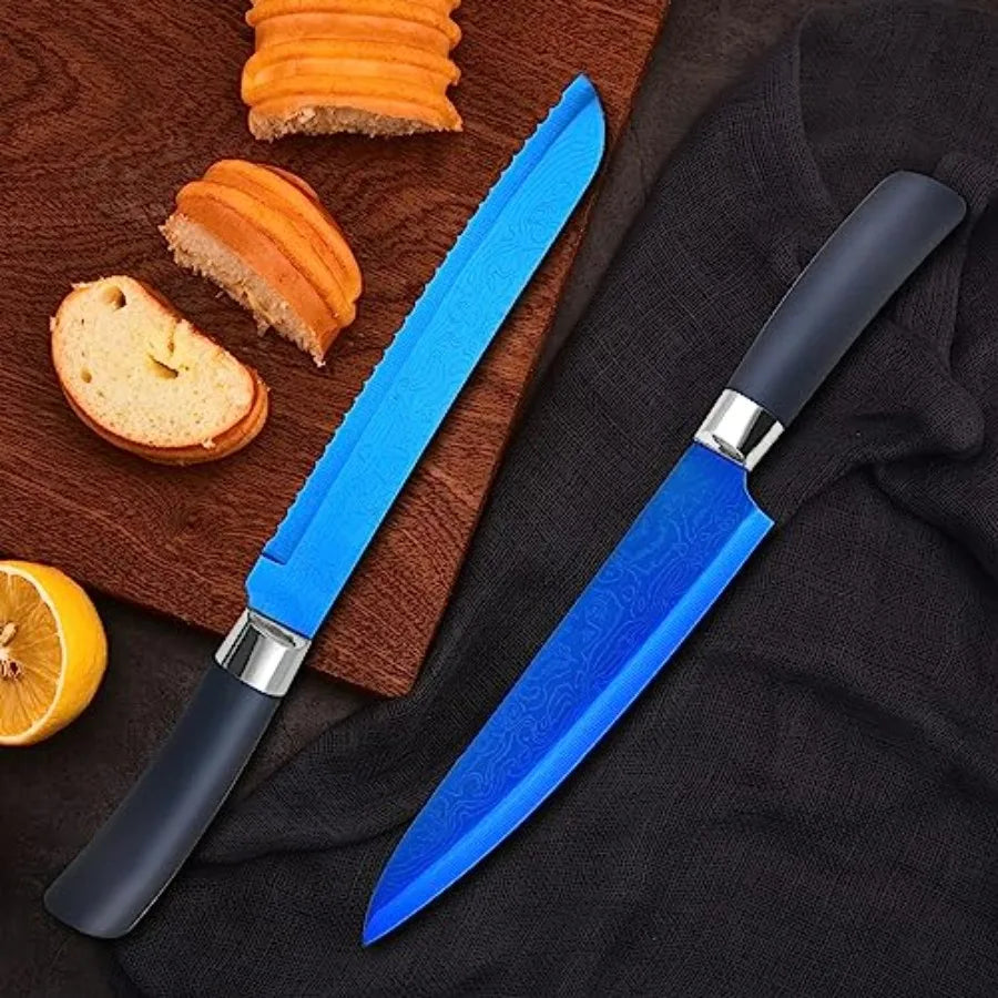 Kitchen Knife Set Non-Stick Aluminum Alloy Block