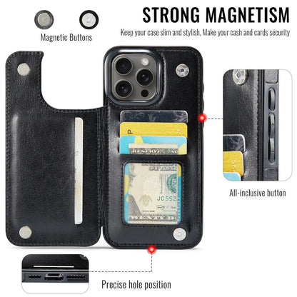 Leather Wallet Card Holder Case  iPhone  Pro Max