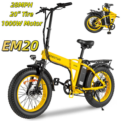 EOEOTWO 1500W Electric Bike 48V  Fat Tire Ebike 34MPH
