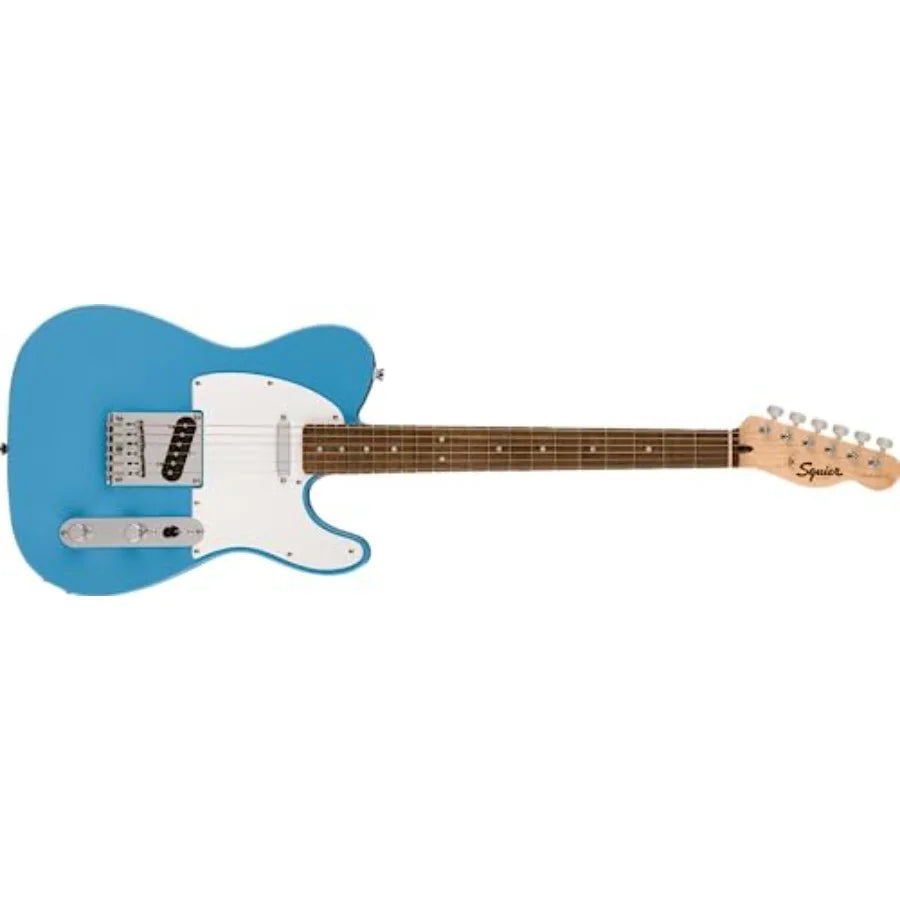 Squire Sonic Telecaster Electric Guitar for beginners, California Blue finish with laurel fingerboard, lightweight and easy-to-