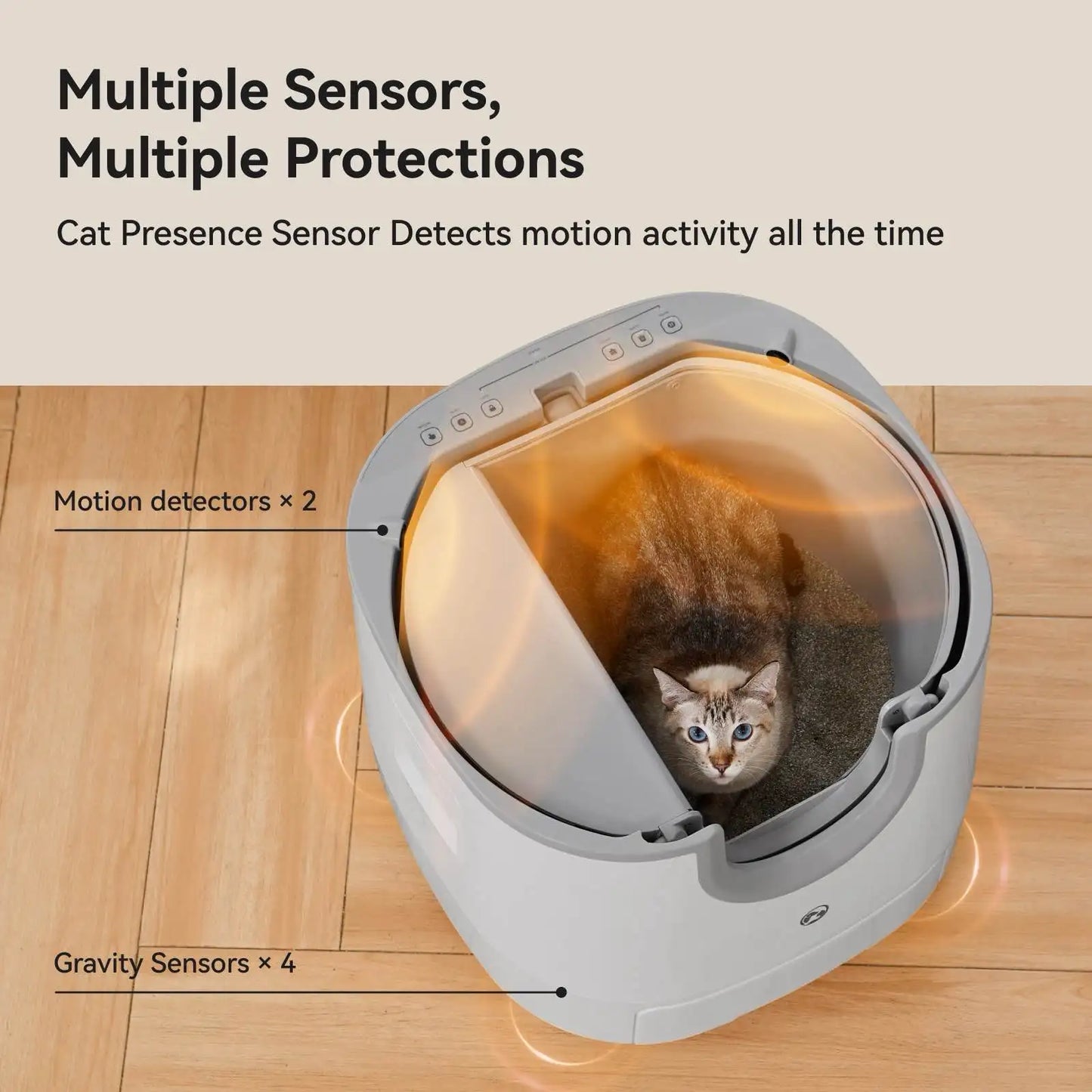 Automatic Smart Cat Litter Box, Self-Cleaning Tray