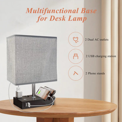 15.7" Bedside Table Lamp for Bedroom