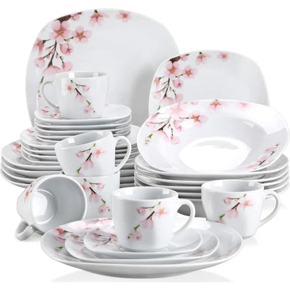Annie Porcelain Dinnerware for 6