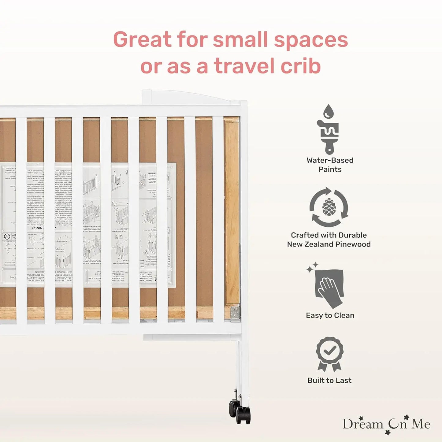 Full-Size Folding Baby Crib