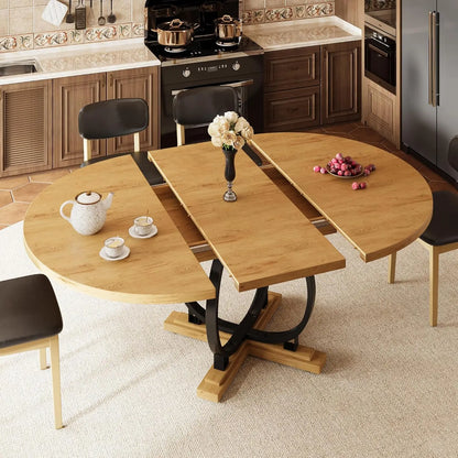 59'' Extendable Round Dining Table