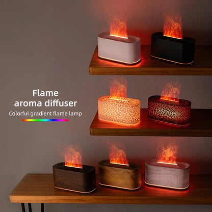Flame Colorful Water Vapor Fire Humidifier