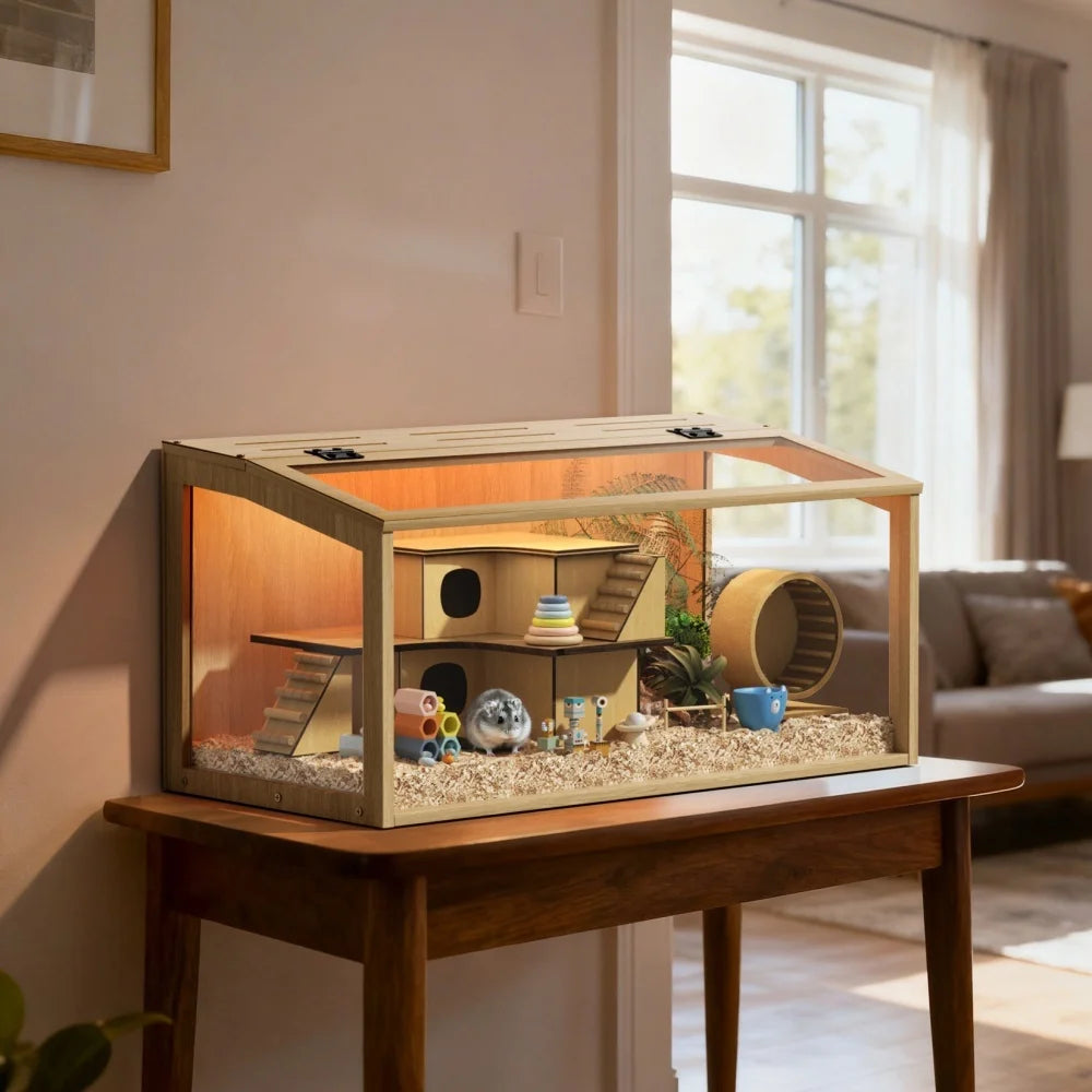 Large Wooden Hamster Small Animal Habitat