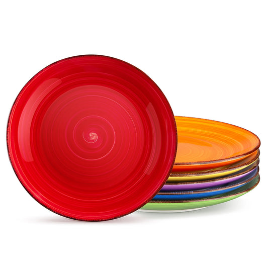 6/12 Piece Handpainted 10.4 inch Dinner Plate Set