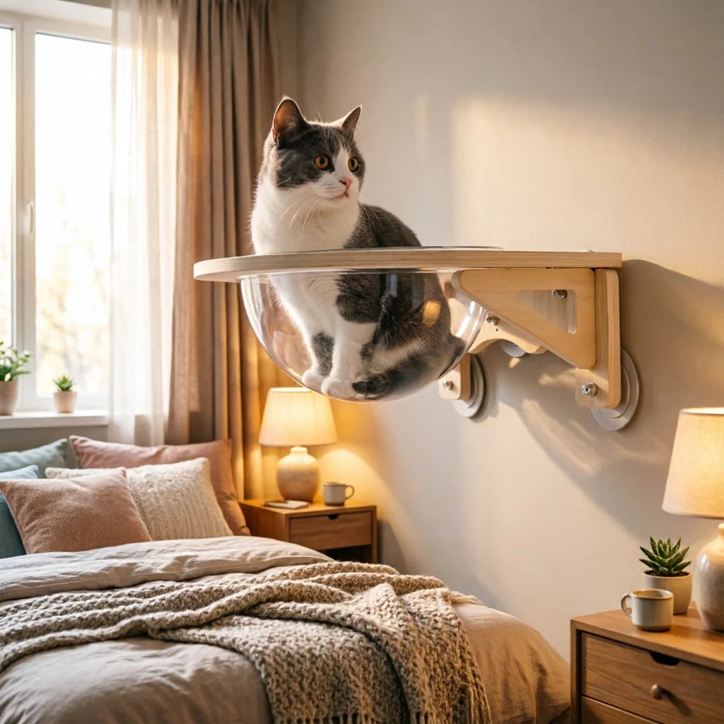 Clear Cat House Wall-Mounted
