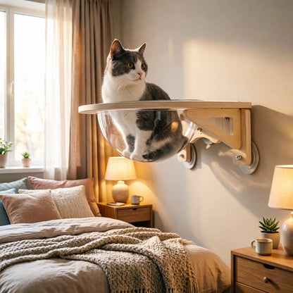 Clear Cat House Wall-Mounted