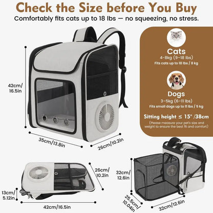Backpack Carrier with Builtin Cooling Fan/Heating Pad