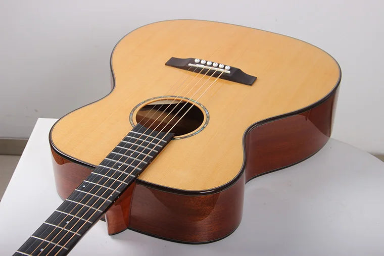 OM Body 40 Spruce Top Mahogany Neck Acoustic Guitar Sapele Back