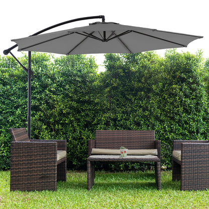 JHK 10FT Outdoor Patio Umbrella Hanging Cantilever