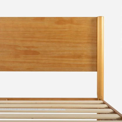 Salesmid-Century Style Wooden Platform Bed
