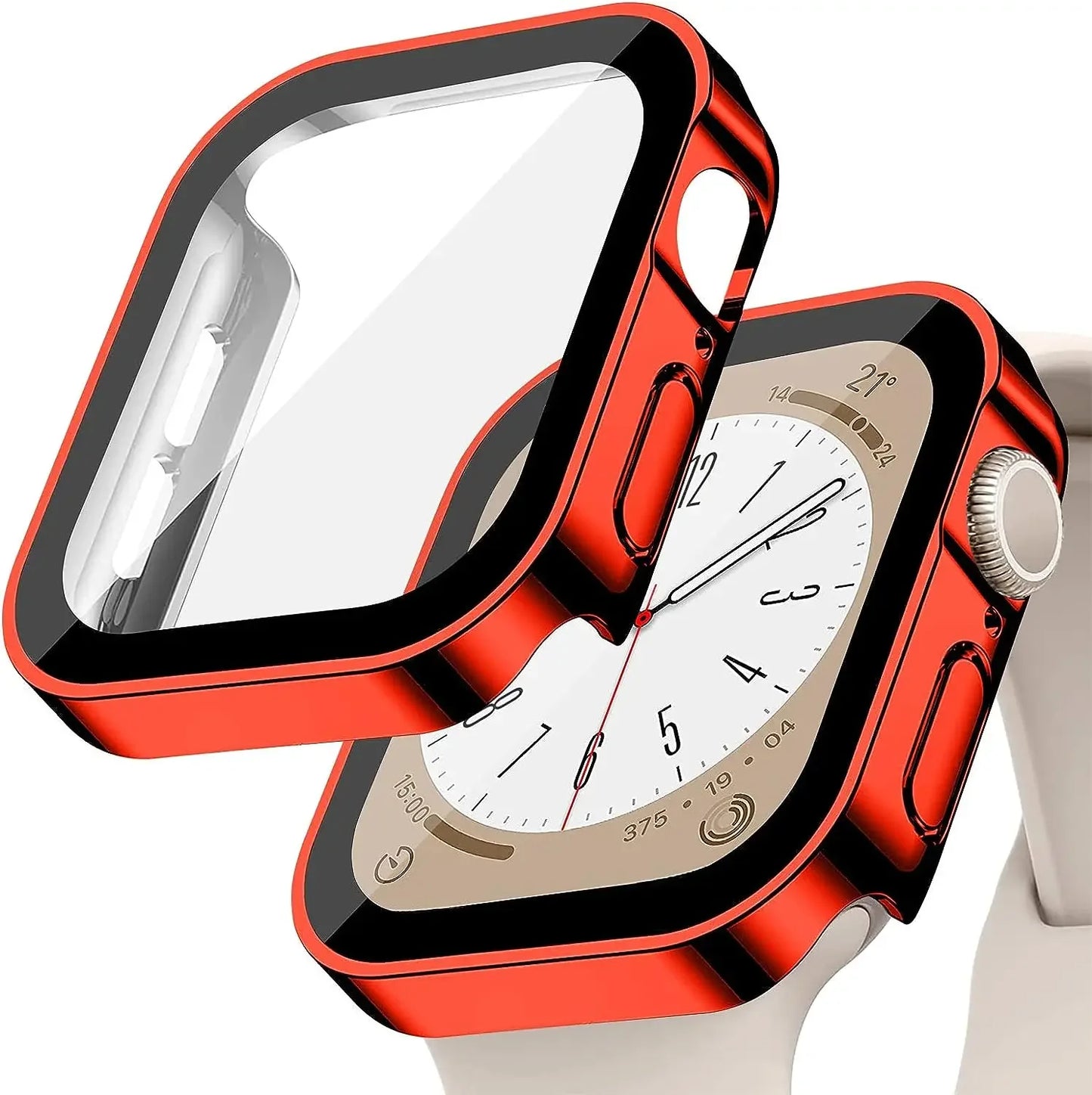 Tempered Glass+Cover For Apple Watch
