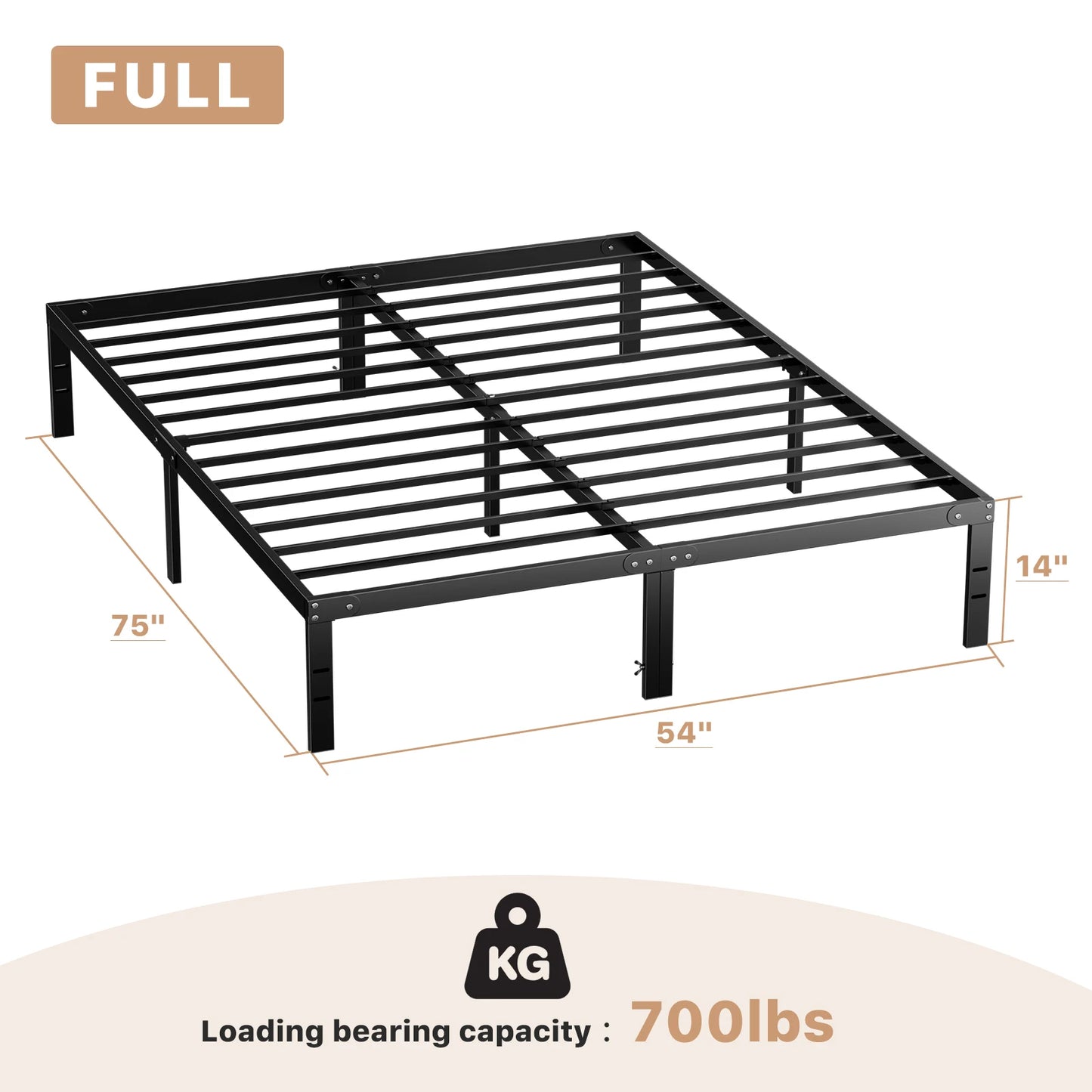 Metal Platform Bedroom Frames with Storage