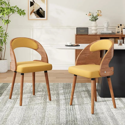 Modern Wood Dining Chairs Set of 4