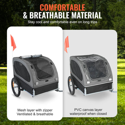 Dog Bicycle Carrier with Wheels