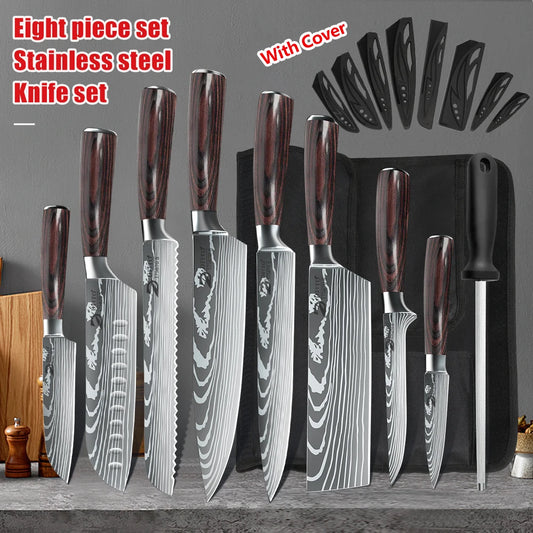 7 Piece Kitchen Knife Set  Stainless Steel