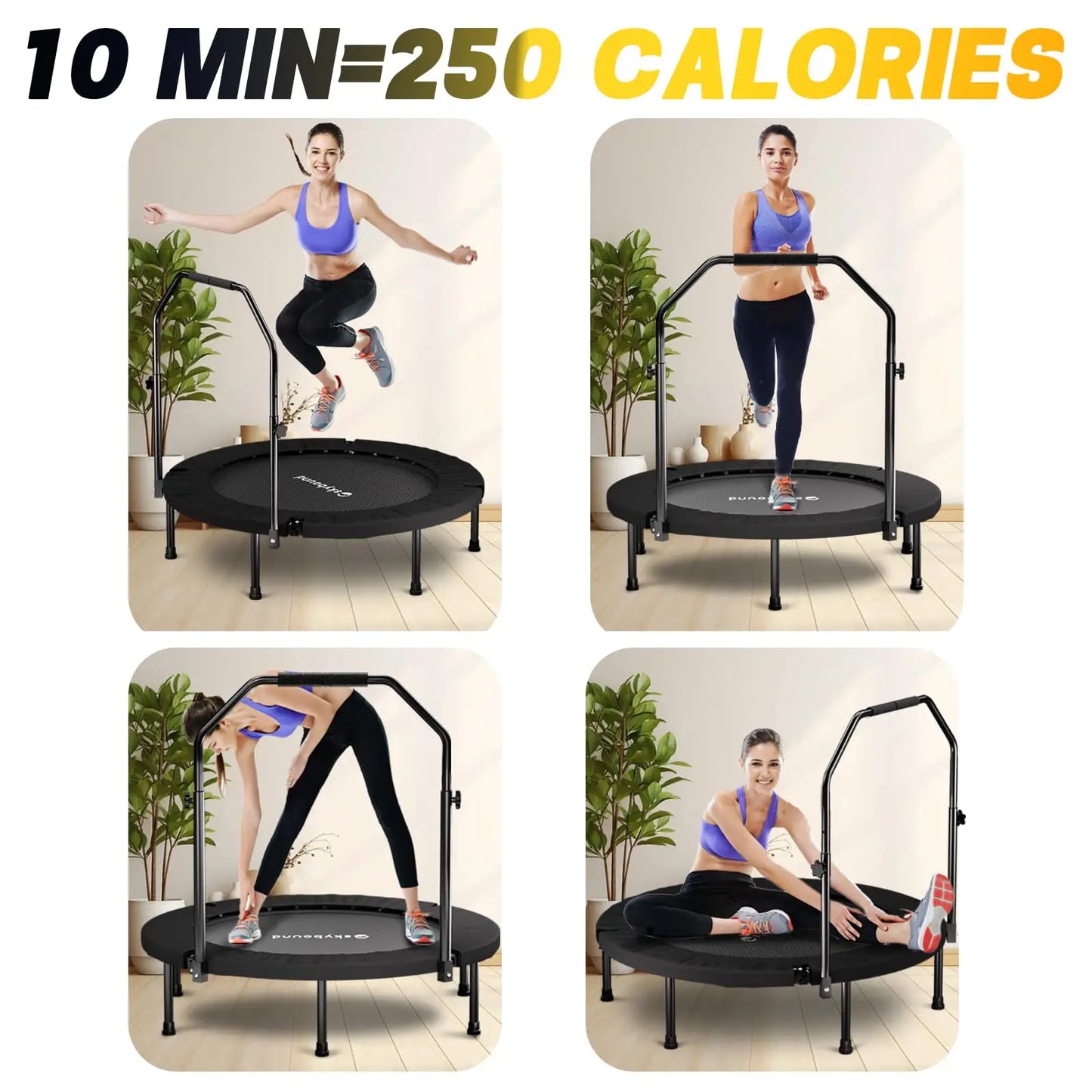 Rebounder Trampoline for Adults - 40" Foldable