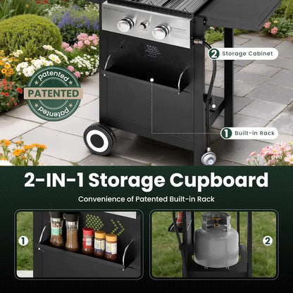 2 Burner Griddle Grill Combo