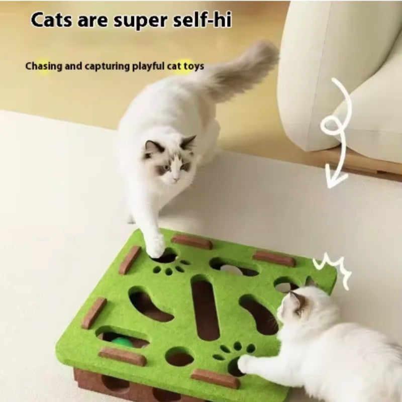 Interactive Cat Toy Maze Game