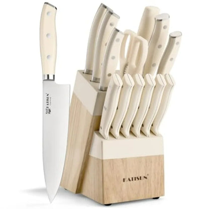 Kitchen Knife Set 14-Piece With Wooden Block
