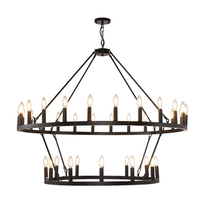 47'' Extra Large Wagon Wheel Chandelier