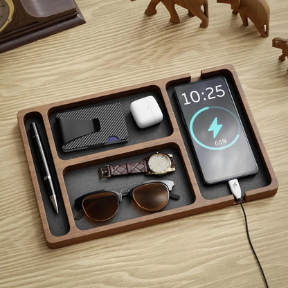 Wooden Office Desktop Storage Box