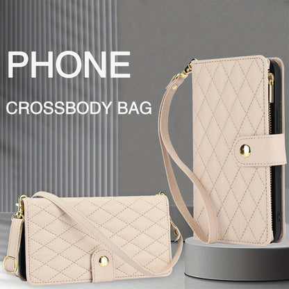 Crossbody PU Leather Wallet Flip Case For iPhone