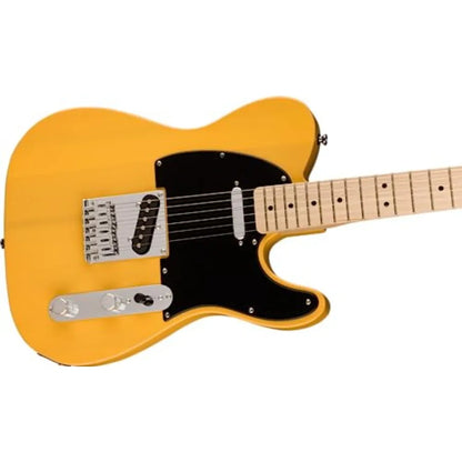 Squire Sonic Telecaster Electric Guitar for beginners, alder body with butterscotch blonde finish and maple fingerboard for bri