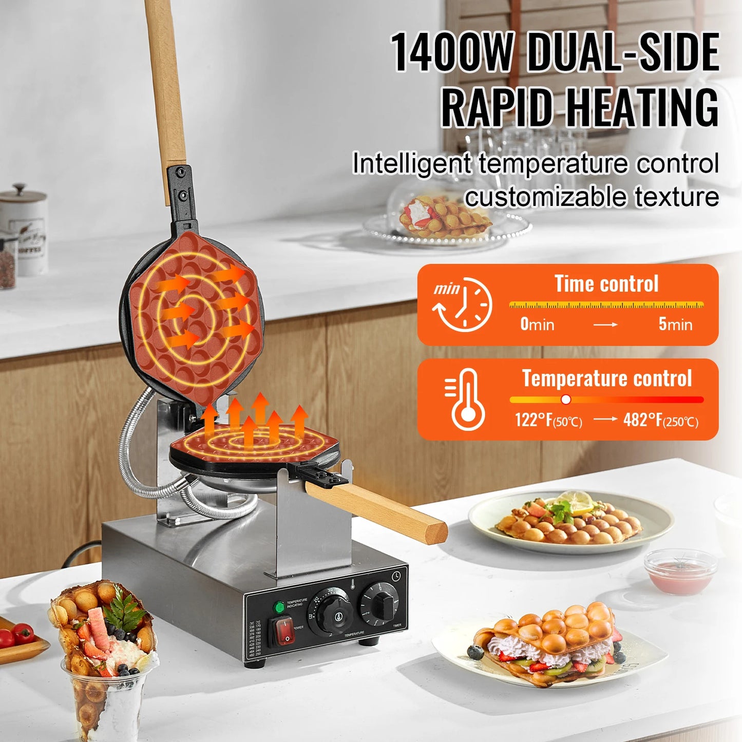 Commercial Egg Bubble Waffle Maker