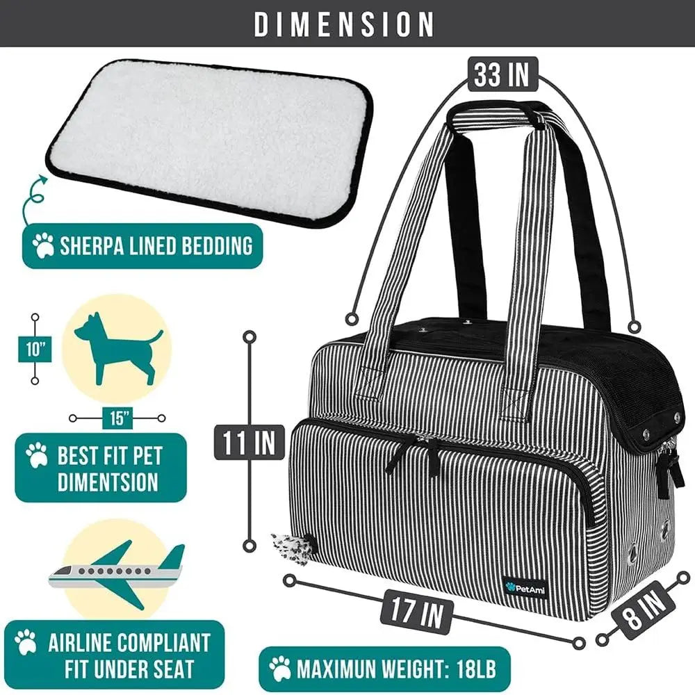Small Dog Cat Purse Carrier  Airline Approved