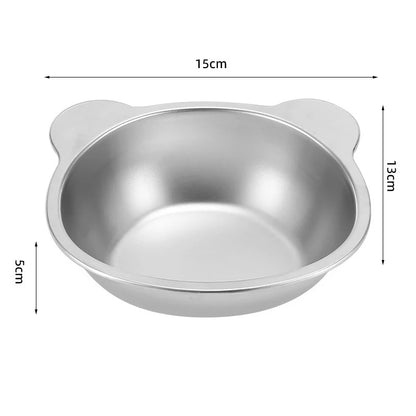 Tilted Cat Bowl Stainless Steel