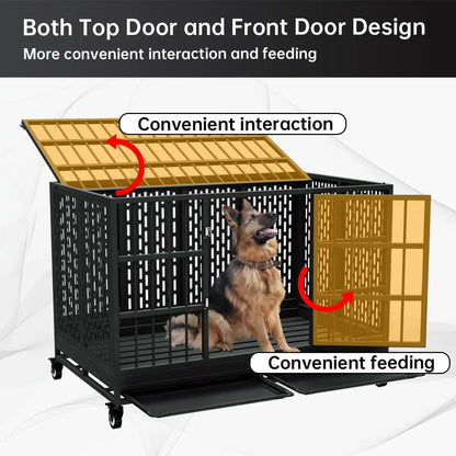 48-Inch Heavy-Duty Dog Crate