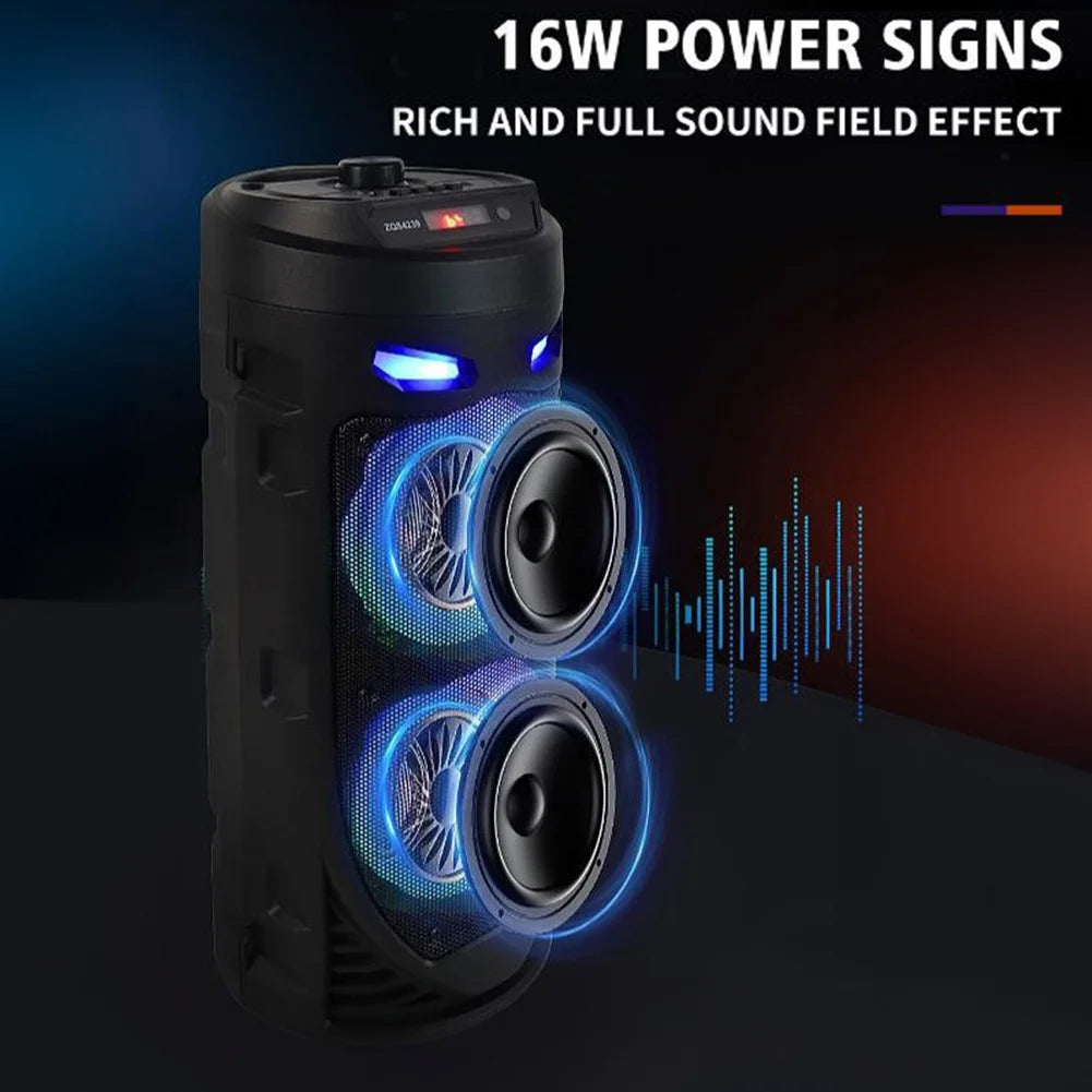 BT Speaker Portable Speaker Double Subwoofer