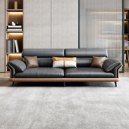 Sofa Leather Coffee Table Combination Set