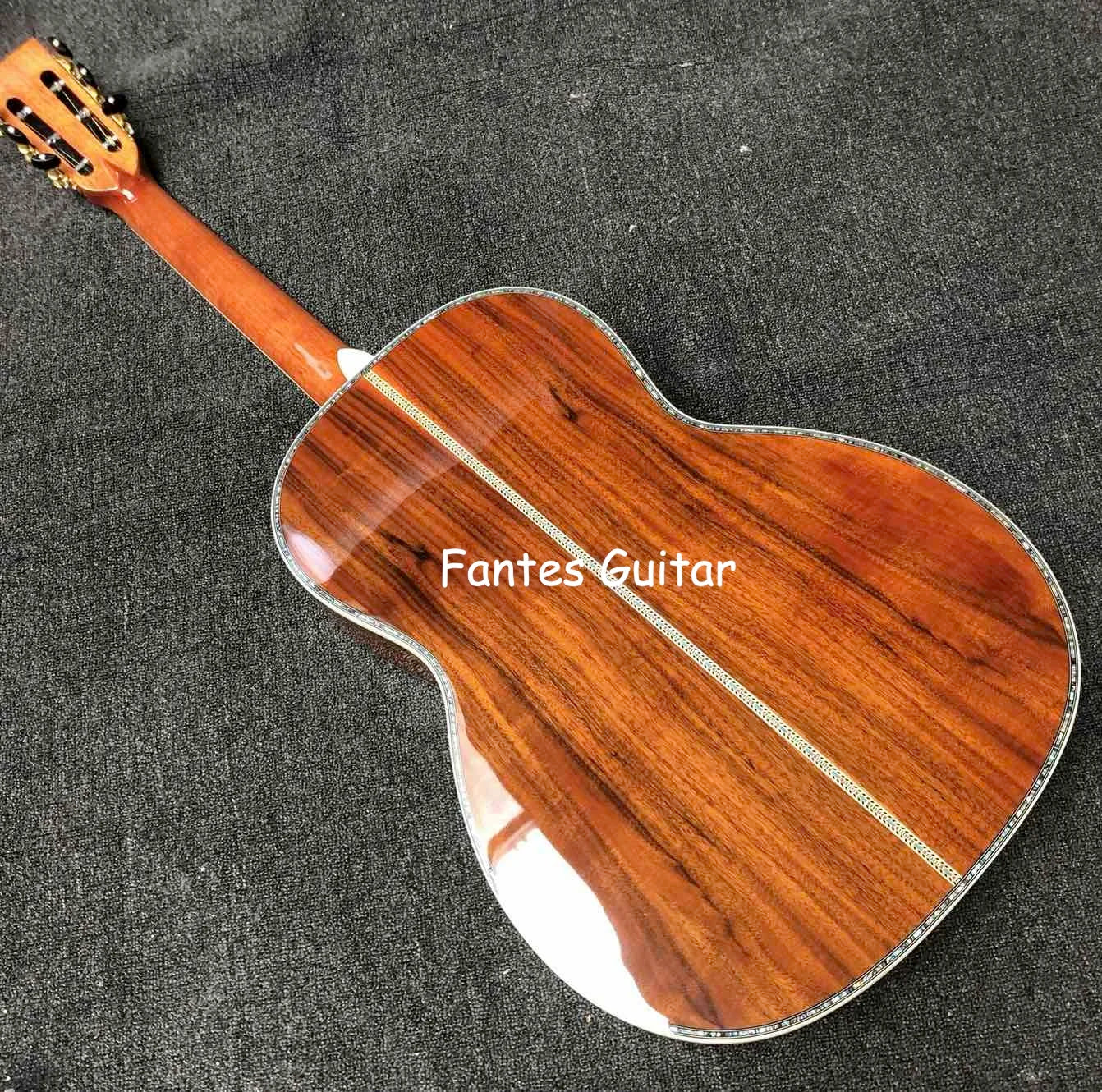 Custom 39 inch koa wood OOO45 parlor acoustic guitar 100 all real abalone parlor acoustic electric guitar 000 45