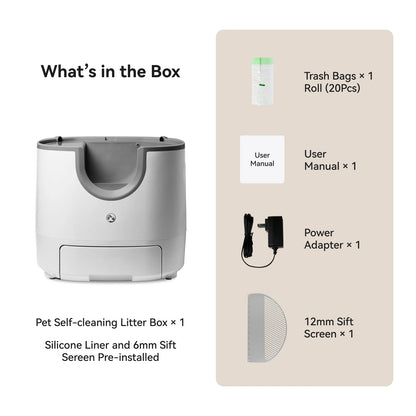 Automatic Smart Cat Litter Box, Self-Cleaning Tray