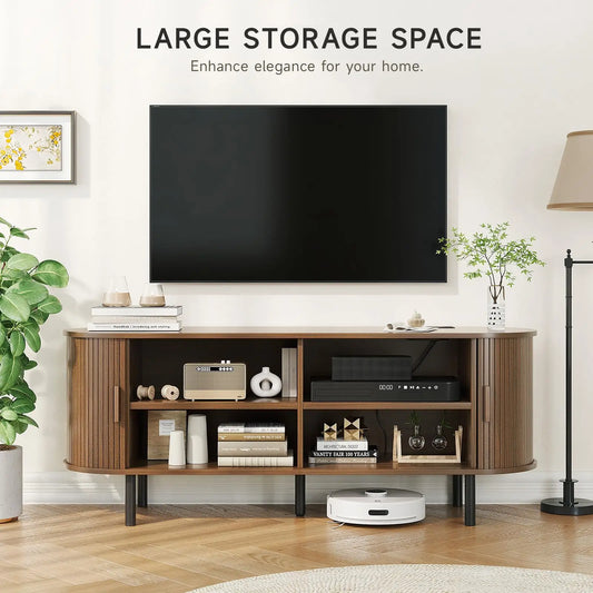 TV Stand with Power Outlet for TVs up to 60/70