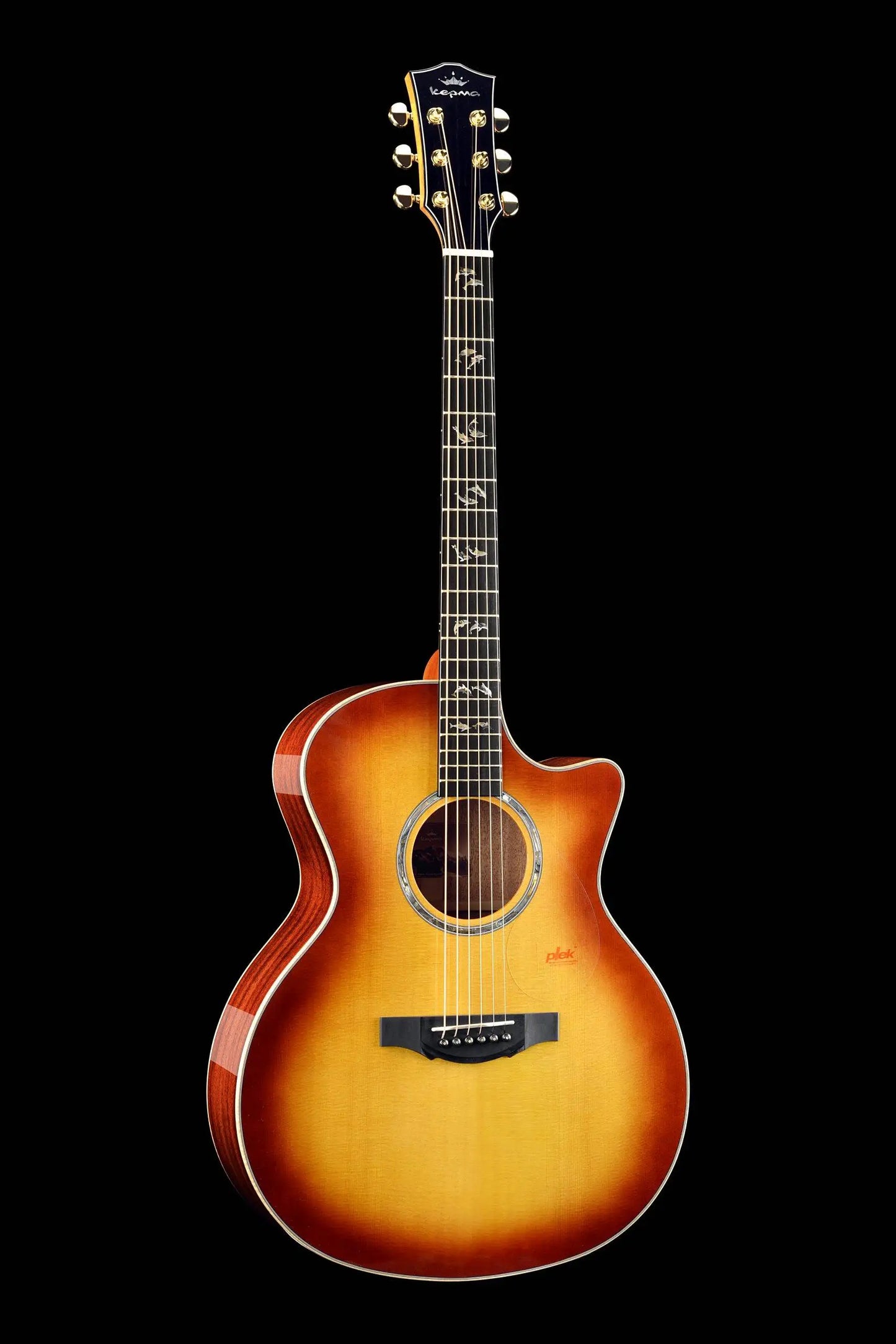 Kepma Guitar Acoustic 41 inch Solid Wood OM With Hard Case