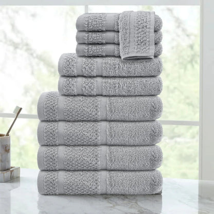 10 Piece Cotton Towel Set Soft