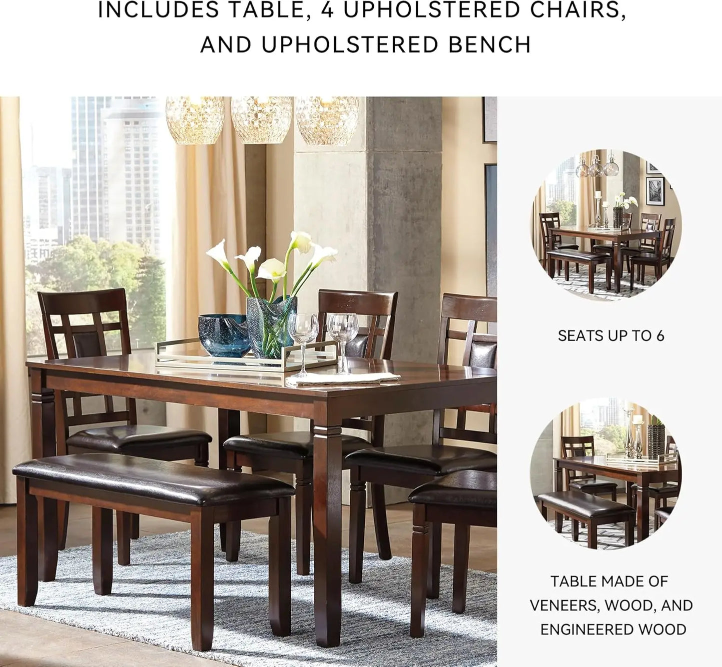 Dining Table And Chairs With Bench