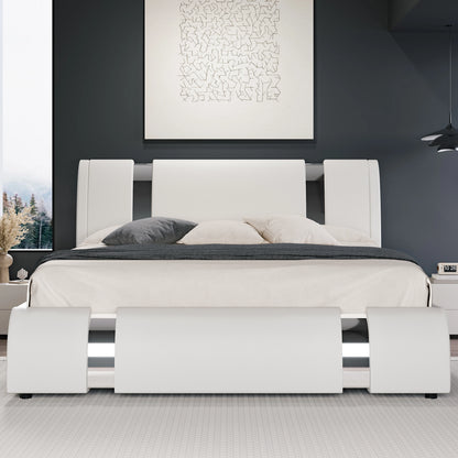 Modern Faux Leather Bed Frame