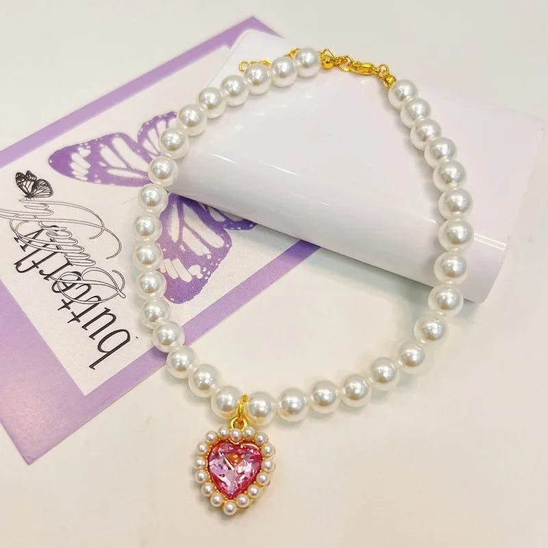 Hot Sale Princess Pearl Pet Collar