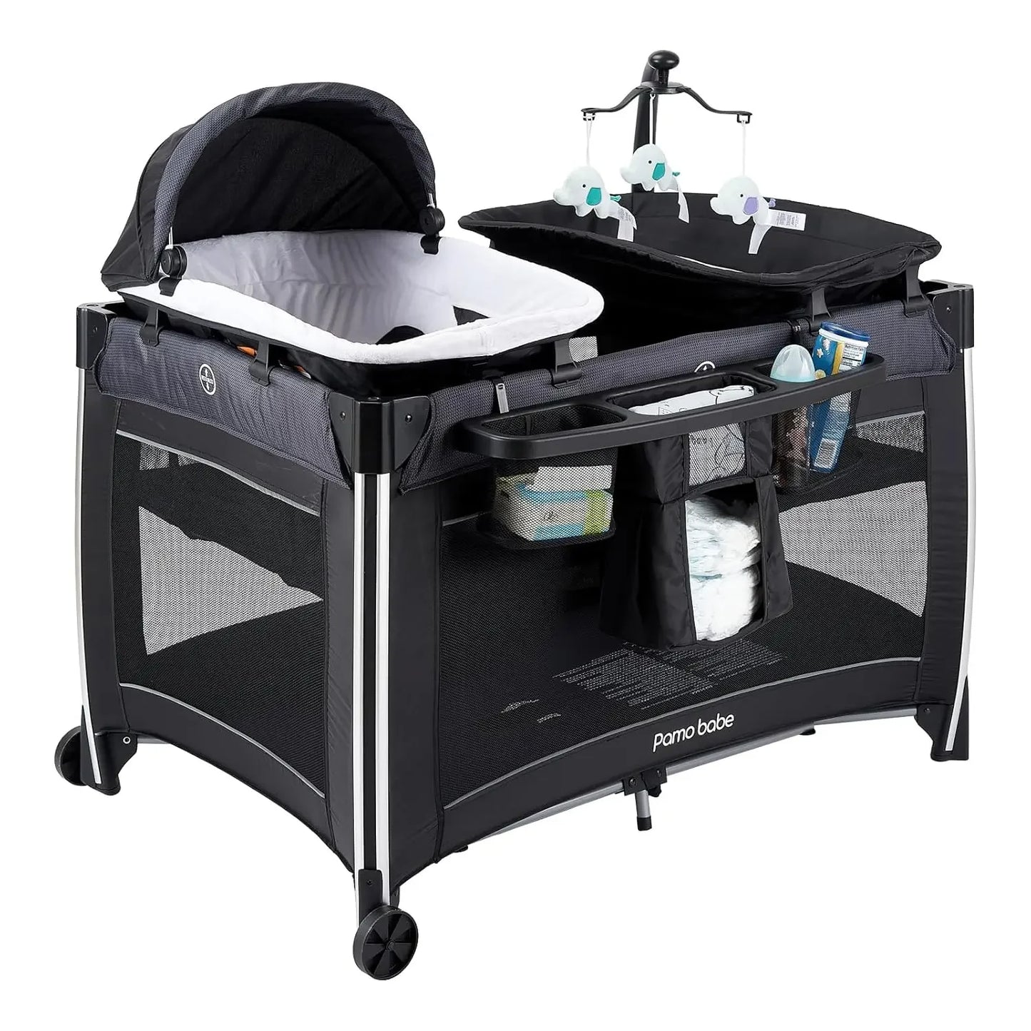 4 in 1 Baby Playards Bassinet & Changing Table
