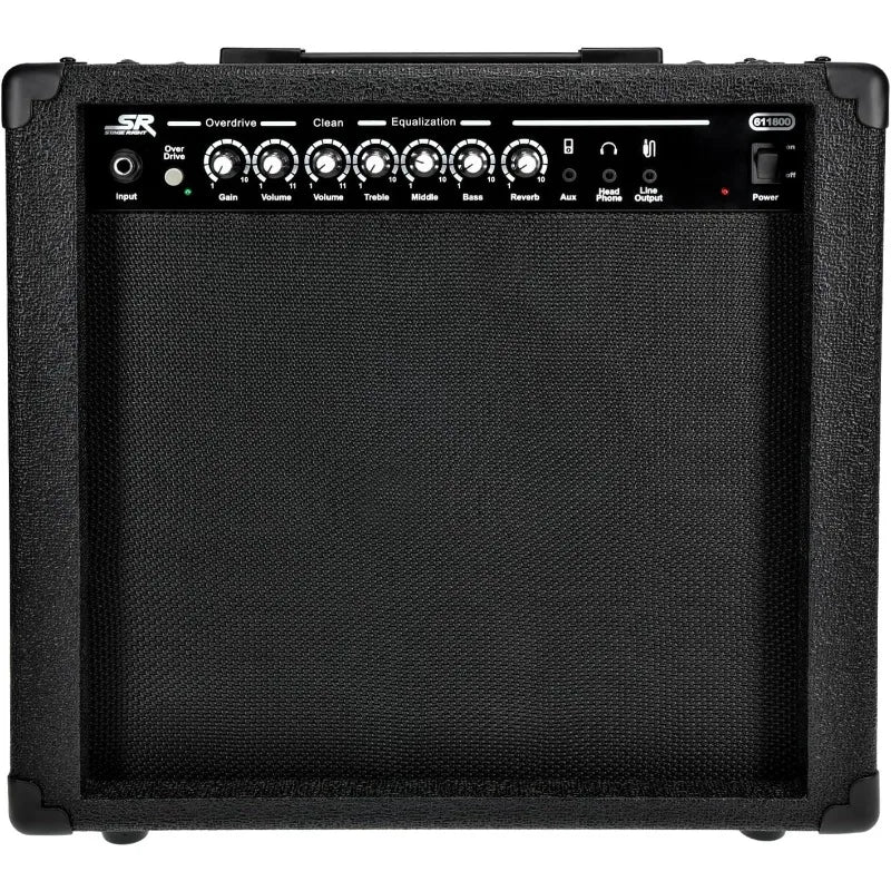 Monoprice 1x10 Guitar Combo Amplifier - Black, 40-Watt, Spring Reverb, 10-Inch 4-Ohm Speaker, High & Low Inputs,Headphone Output
