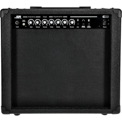 Monoprice 1x10 Guitar Combo Amplifier - Black, 40-Watt, Spring Reverb, 10-Inch 4-Ohm Speaker, High & Low Inputs,Headphone Output